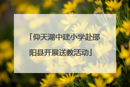 仰天湖中建小学赴邵阳县开展送教活动