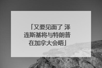 又要见面了 泽连斯基将与特朗普在加拿大会晤