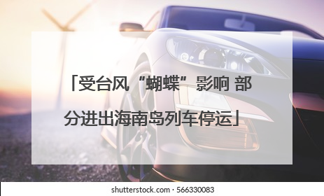 受台风“蝴蝶”影响 部分进出海南岛列车停运