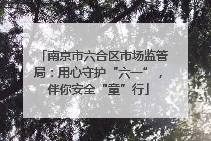南京市六合区市场监管局：用心守护“六一”，伴你安全“童”行