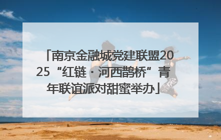 南京金融城党建联盟2025“红链・河西鹊桥”青年联谊派对甜蜜举办