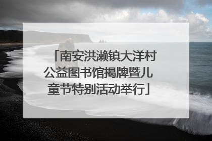 南安洪濑镇大洋村公益图书馆揭牌暨儿童节特别活动举行