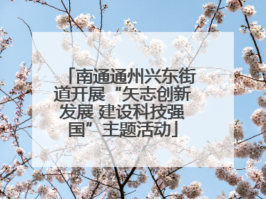 南通通州兴东街道开展“矢志创新发展 建设科技强国”主题活动