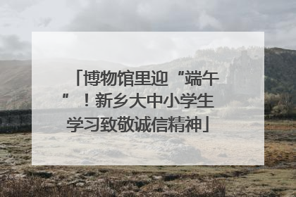 博物馆里迎“端午”！新乡大中小学生学习致敬诚信精神