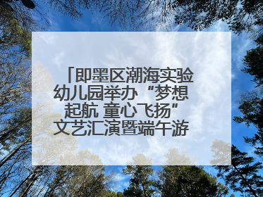 即墨区潮海实验幼儿园举办“梦想起航 童心飞扬”文艺汇演暨端午游园会活动