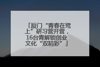厦门“青春在鹭上”研习营开营，16台青解锁创业文化“双精彩”