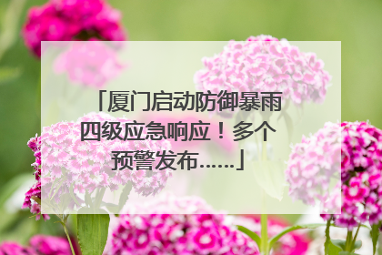 厦门启动防御暴雨四级应急响应！多个预警发布……