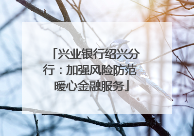 兴业银行绍兴分行：加强风险防范 暖心金融服务