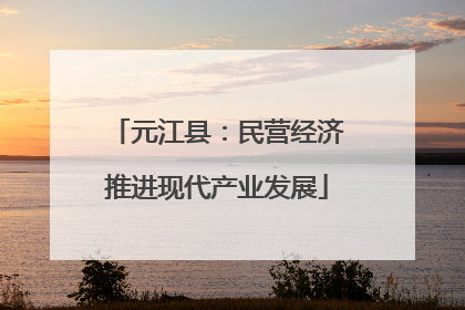 元江县：民营经济推进现代产业发展