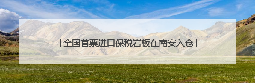 全国首票进口保税岩板在南安入仓