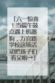 六一惊喜！当端午鼓点遇上机器狗，万官路学校这场活动把孩子们看呆啦→