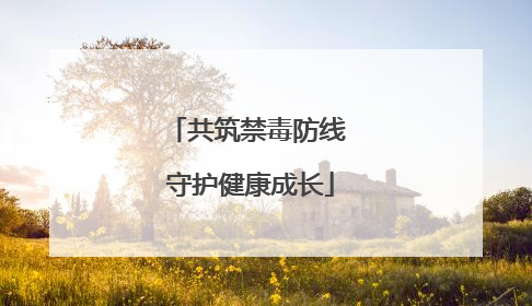 共筑禁毒防线 守护健康成长