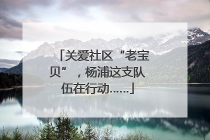 关爱社区“老宝贝”，杨浦这支队伍在行动……