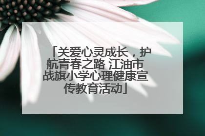 关爱心灵成长，护航青春之路 江油市战旗小学心理健康宣传教育活动