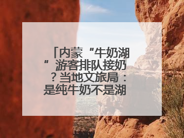 内蒙“牛奶湖”游客排队接奶？当地文旅局：是纯牛奶不是湖水，可放心喝