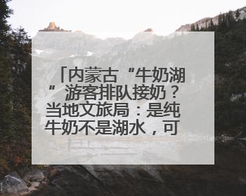 内蒙古“牛奶湖”游客排队接奶？当地文旅局：是纯牛奶不是湖水，可放心喝