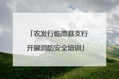 农发行临澧县支行开展消防安全培训