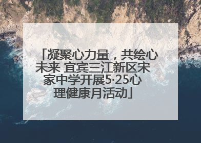 凝聚心力量，共绘心未来 宜宾三江新区宋家中学开展5·25心理健康月活动
