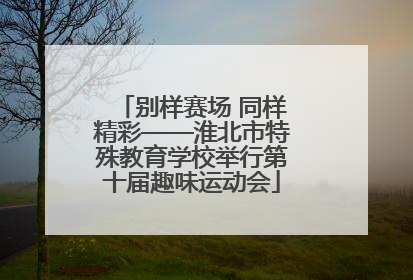 别样赛场 同样精彩——淮北市特殊教育学校举行第十届趣味运动会