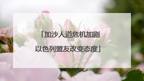加沙人道危机加剧 以色列盟友改变态度