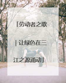 劳动者之歌｜让绿色在三江之源涌动