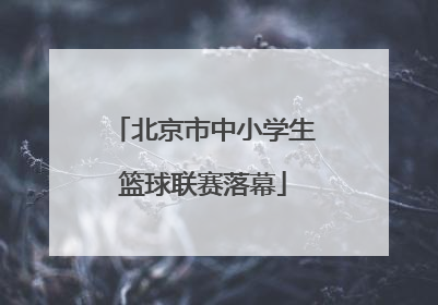 北京市中小学生篮球联赛落幕