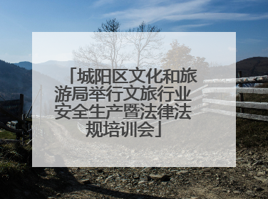 城阳区文化和旅游局举行文旅行业安全生产暨法律法规培训会