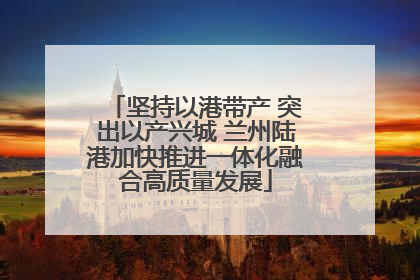 坚持以港带产 突出以产兴城 兰州陆港加快推进一体化融合高质量发展
