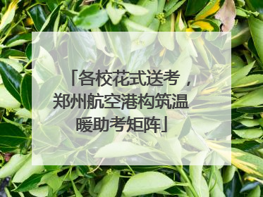 各校花式送考，郑州航空港构筑温暖助考矩阵