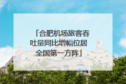 合肥机场旅客吞吐量同比增幅位居全国第一方阵