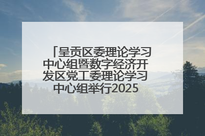 呈贡区委理论学习中心组暨数字经济开发区党工委理论学习中心组举行2025年第七次学习会议