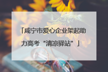 咸宁市爱心企业架起助力高考“清凉驿站”