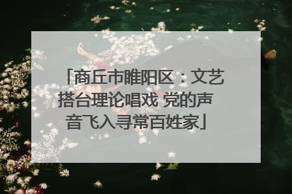 商丘市睢阳区：文艺搭台理论唱戏 党的声音飞入寻常百姓家