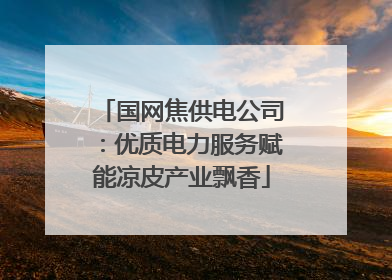 国网焦供电公司：优质电力服务赋能凉皮产业飘香