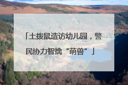 土拨鼠造访幼儿园，警民协力智擒“萌兽”