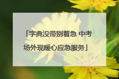 字典没带别着急 中考场外现暖心应急服务
