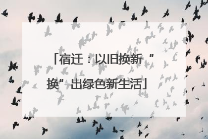 宿迁：以旧换新“换”出绿色新生活