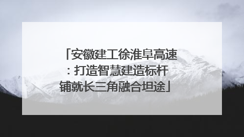 安徽建工徐淮阜高速：打造智慧建造标杆 铺就长三角融合坦途