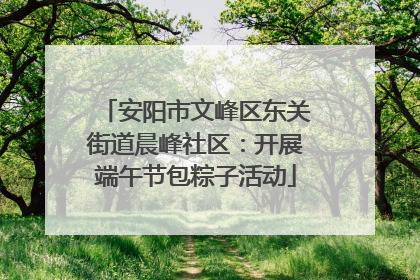 安阳市文峰区东关街道晨峰社区：开展端午节包粽子活动