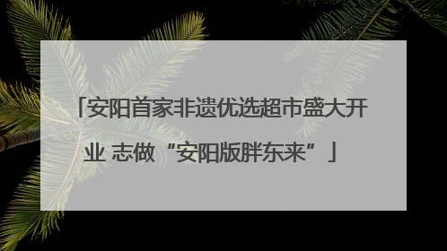 安阳首家非遗优选超市盛大开业 志做“安阳版胖东来”
