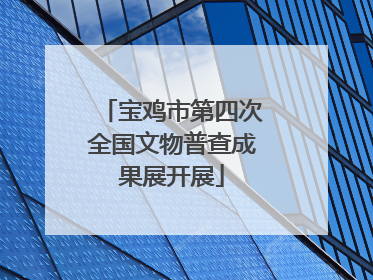 宝鸡市第四次全国文物普查成果展开展