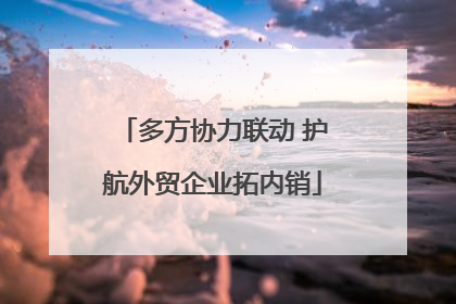 多方协力联动 护航外贸企业拓内销