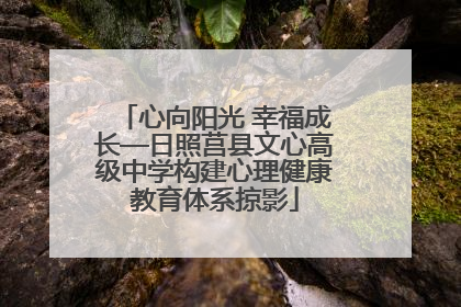 心向阳光 幸福成长—日照莒县文心高级中学构建心理健康教育体系掠影