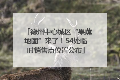 德州中心城区“果蔬地图”来了！54处临时销售点位置公布