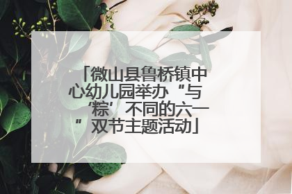 微山县鲁桥镇中心幼儿园举办“与‘粽’不同的六一”双节主题活动