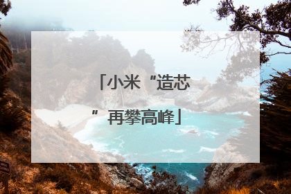 小米“造芯”再攀高峰
