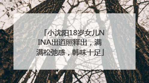 小沈阳18岁女儿NINA出道照释出，满满松弛感，韩味十足