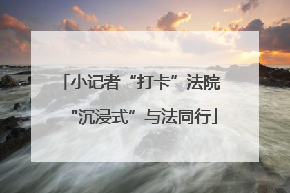 小记者“打卡”法院 “沉浸式”与法同行