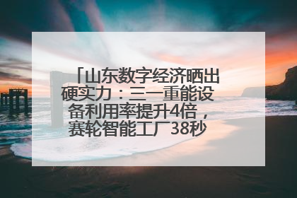 山东数字经济晒出硬实力：三一重能设备利用率提升4倍，赛轮智能工厂38秒生产一条轮胎