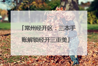 常州经开区：三本手账解锁经开三重美